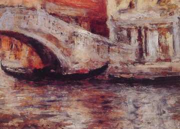 ウィリアム・メリット・チェイス Painting - ベネチアン運河沿いのゴンドラ ウィリアム メリット チェイス